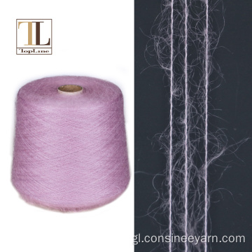 fíos de mohair de seda mesturados de cabelo longo para tricotar